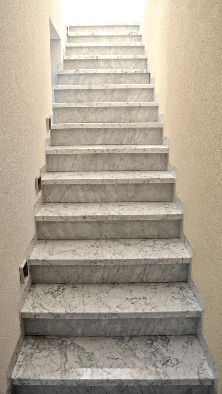 Treppe mit Marmorstufen